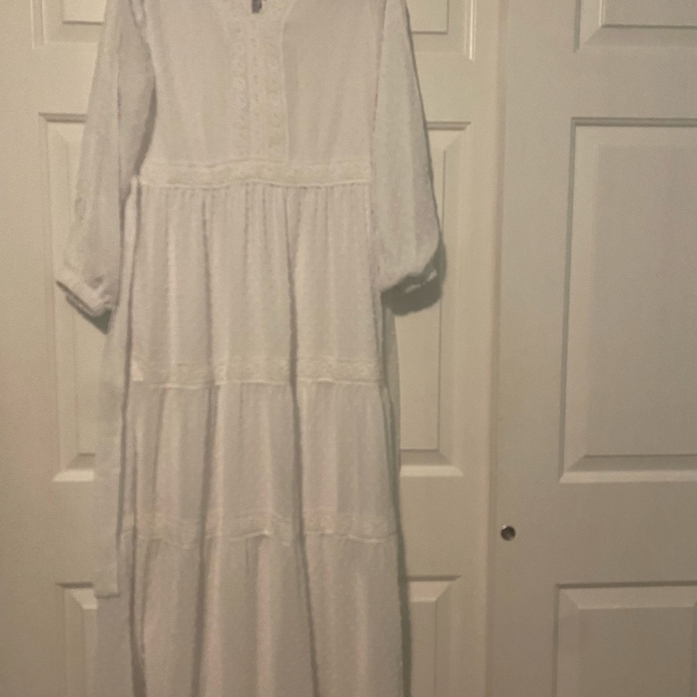 white elegance long white dress
